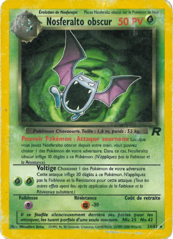 Carte Pokémon Nosferalto obscur 24/82 de l'extension Team Rocket