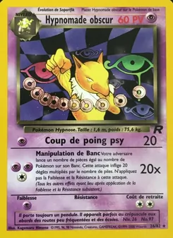 Carte Pokémon Hypnomade obscur 26 — Team Rocket