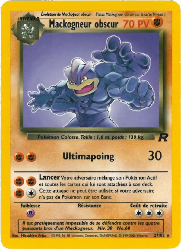 Carte Pokémon Mackogneur obscur 27/82 de l'extension Team Rocket