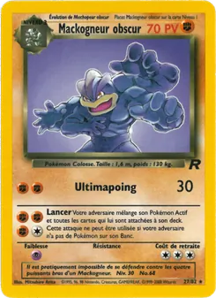 Carte Pokémon Mackogneur obscur 27 — Team Rocket
