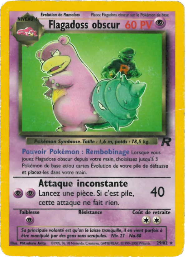 Carte Pokémon Flagadoss obscur 29/82 de l'extension Team Rocket