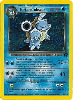 Carte Pokémon Tortank obscur 3 — Team Rocket