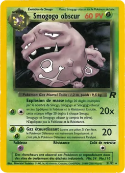 Carte Pokémon Smogogo obscur 31 — Team Rocket