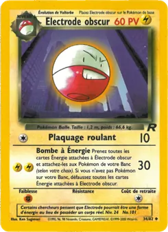 Carte Pokémon Electrode obscur 34 — Team Rocket