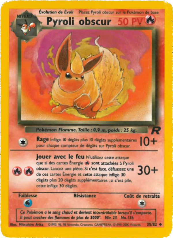 Carte Pokémon Pyroli obscur 35/82 de l'extension Team Rocket