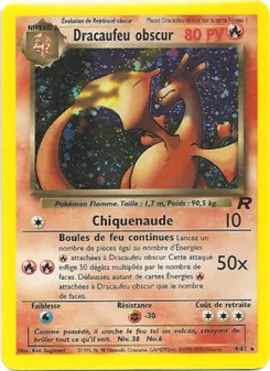 Carte Pokémon Dracaufeu obscur 4 — Team Rocket