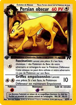 Carte Pokémon Persian obscur 42 — Team Rocket