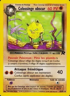 Carte Pokémon Colossinge obscur 43 — Team Rocket