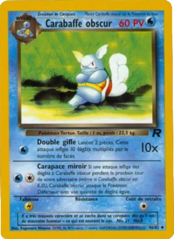 Carte Pokémon Carabaffe obscur 46/82 de l'extension Team Rocket