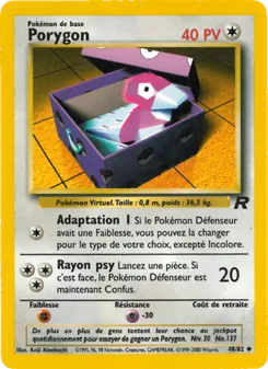 Carte Pokémon Porygon 48 — Team Rocket