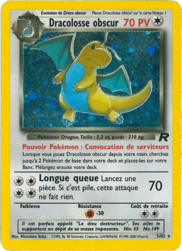 Carte Pokémon Dracolosse obscur 5/82 de l'extension Team Rocket