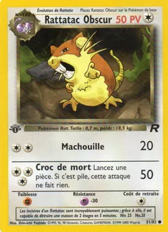 Carte Pokémon Rattatac obscur 51 — Team Rocket