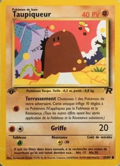 Carte Pokémon Taupiqueur 52 — Team Rocket