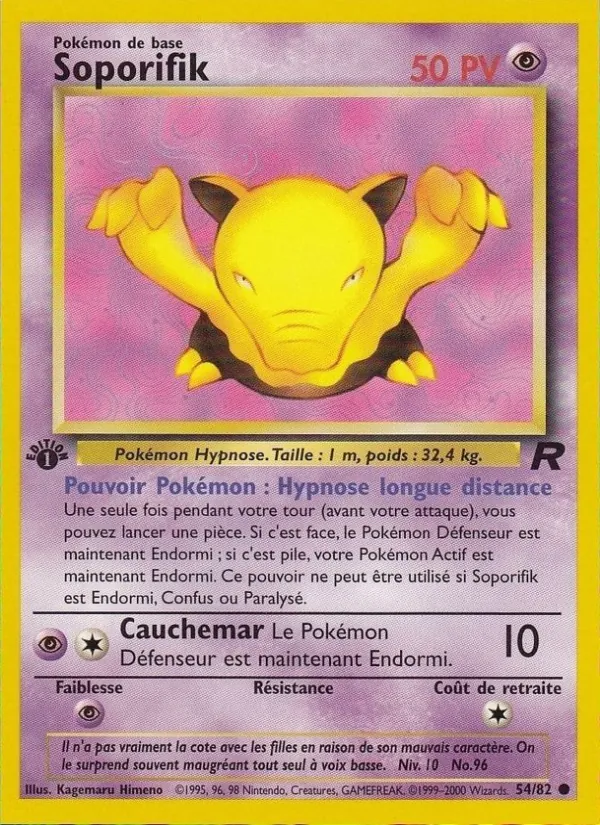 Carte Pokémon Soporifik 54/82 de l'extension Team Rocket