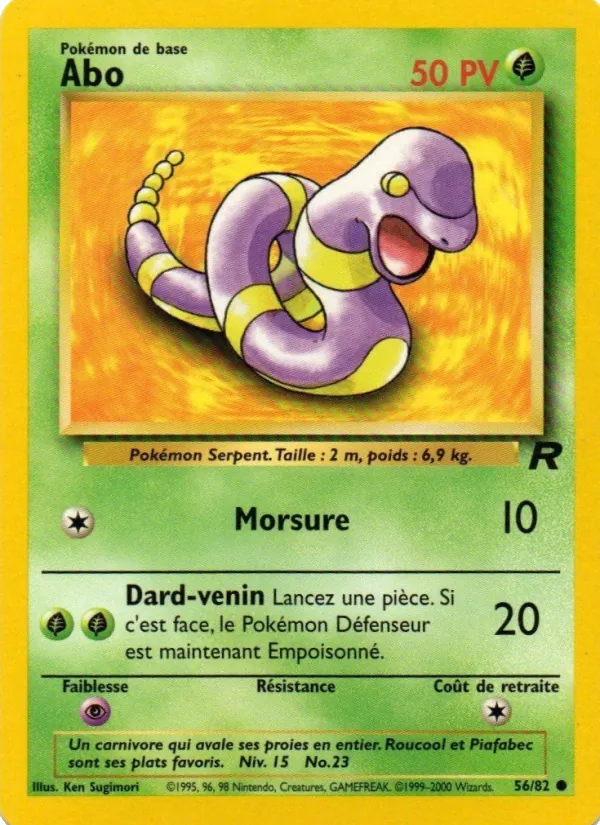 Carte Pokémon Abo 56/82 de l'extension Team Rocket