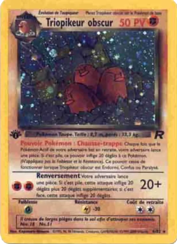 Carte Pokémon Triopikeur obscur 6/82 de l'extension Team Rocket