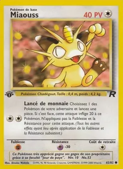 Carte Pokémon Miaouss 62 — Team Rocket