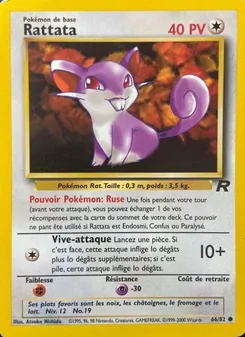 Carte Pokémon Rattata 66 — Team Rocket