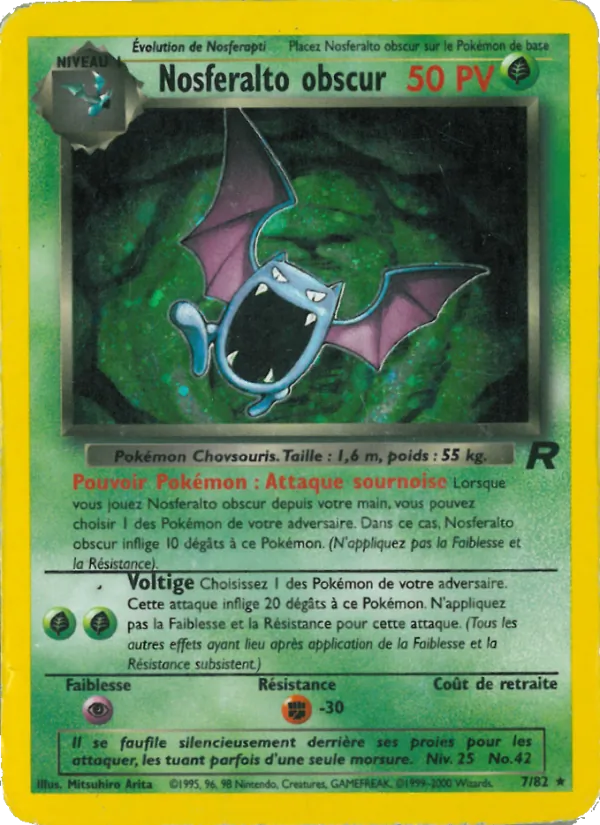 Carte Pokémon Nosferalto obscur 7/82 de l'extension Team Rocket