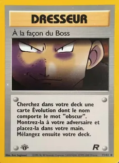 Carte Pokémon À la façon du Boss 73 — Team Rocket