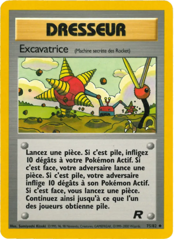 Carte Pokémon Excavatrice 75/82 de l'extension Team Rocket