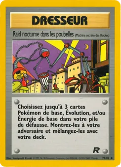 Carte Pokémon Raid nocturne dans les poubelles 77 — Team Rocket
