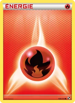 Carte Pokémon Énergie Feu 106 — Noir & Blanc