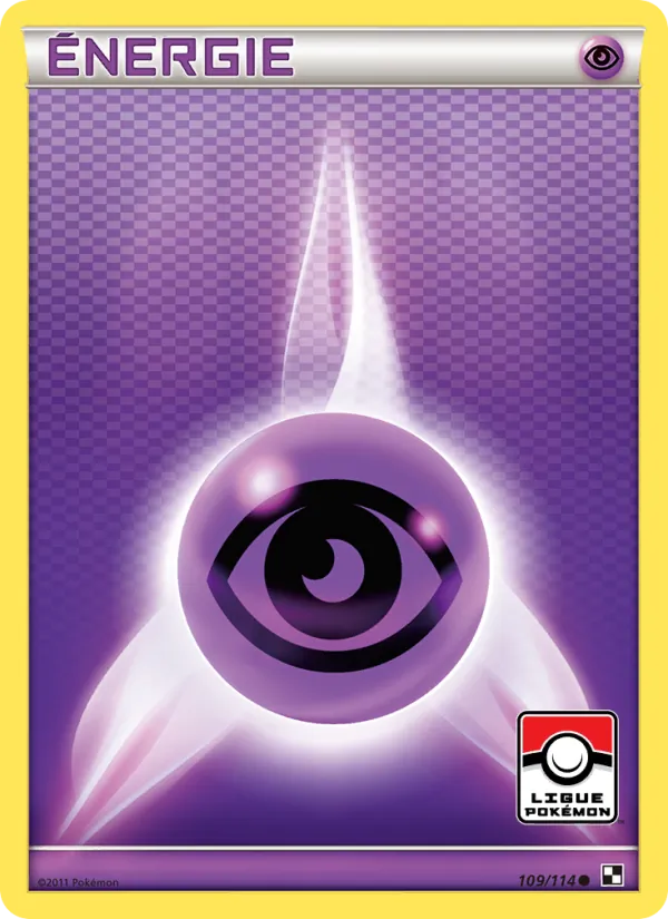 Carte Pokémon Énergie Psy 109/114 de l'extension Noir & Blanc