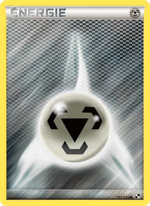Carte Pokémon Énergie Métal 112/114 de l'extension Noir & Blanc