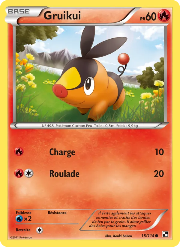 Carte Pokémon Gruikui 15/114 de l'extension Noir & Blanc