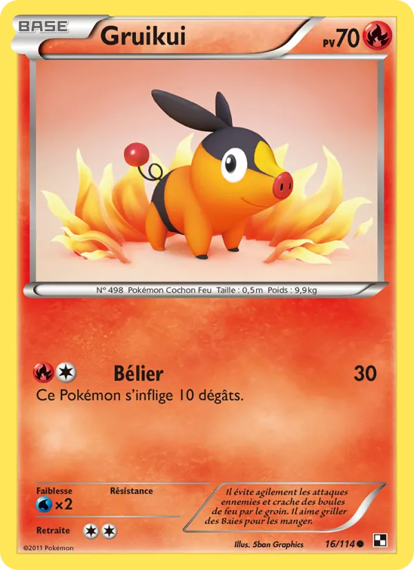 Carte Pokémon Gruikui 16/114 de l'extension Noir & Blanc