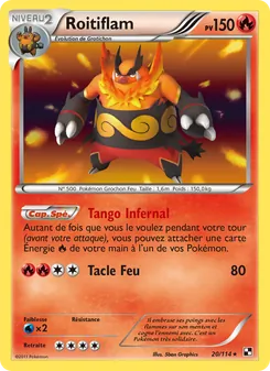 Carte Pokémon Roitiflam 20