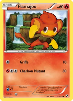 Carte Pokémon Flamajou 21