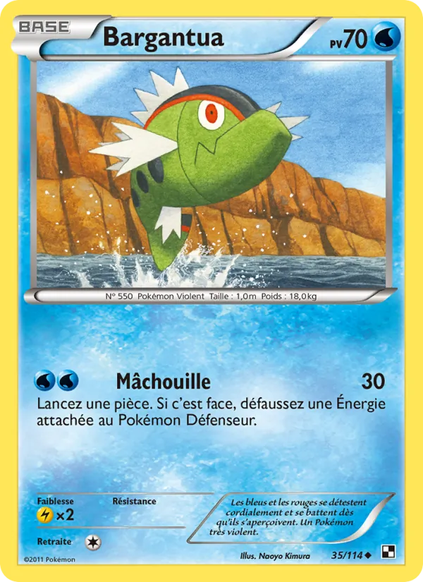 Carte Pokémon Bargantua 35/114 de l'extension Noir & Blanc