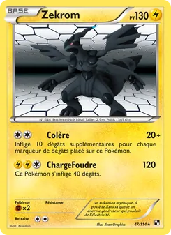 Carte Pokémon Zekrom 47