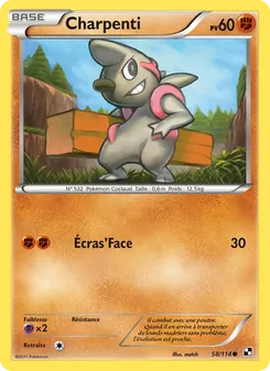 Carte Pokémon Charpenti 58
