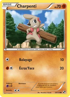 Carte Pokémon Charpenti 59