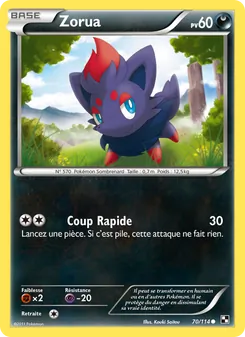 Carte Pokémon Zorua 70