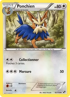 Carte Pokémon Ponchien 82