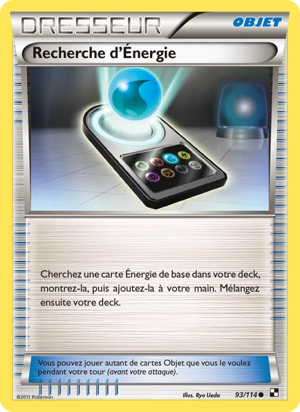 Carte Pokémon Recherche d’Énergie 93/114 de l'extension Noir & Blanc
