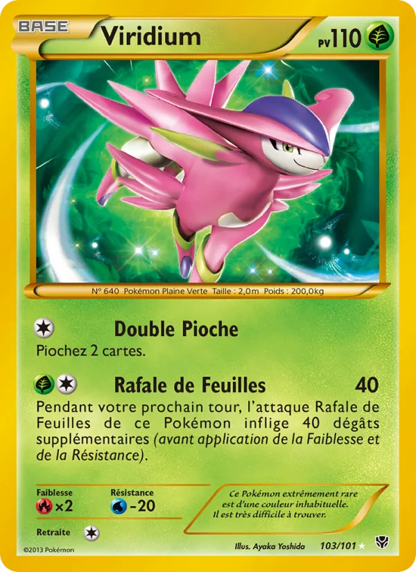 Carte Pokémon Viridium 103/101 de l'extension Explosion Plasma