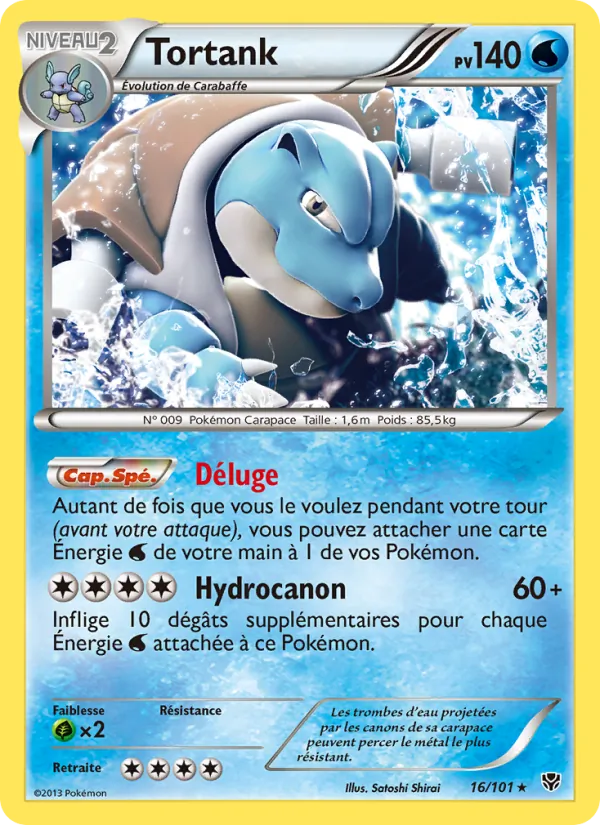 Carte Pokémon Tortank 16/101 de l'extension Explosion Plasma