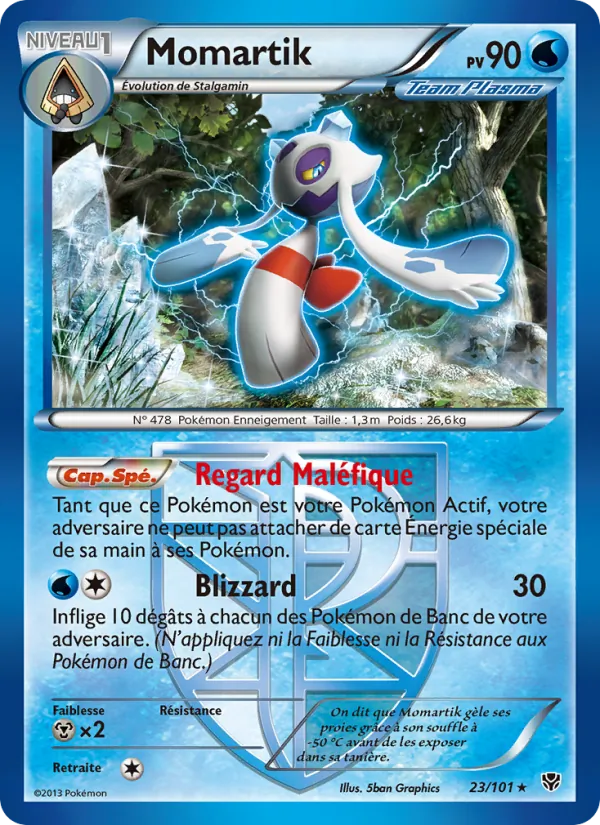 Carte Pokémon Momartik 23/101 de l'extension Explosion Plasma