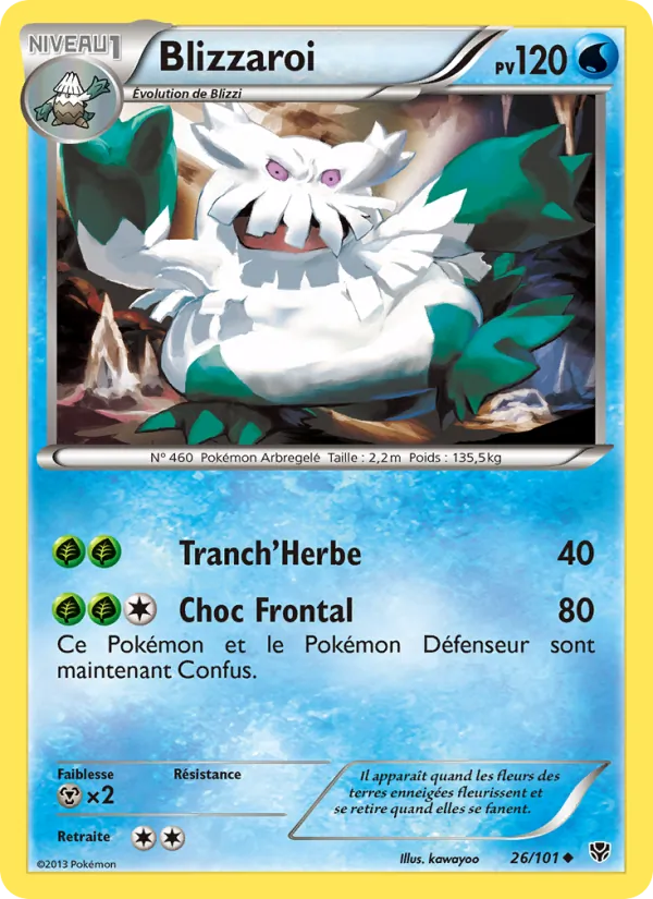 Carte Pokémon Blizzaroi 26/101 de l'extension Explosion Plasma