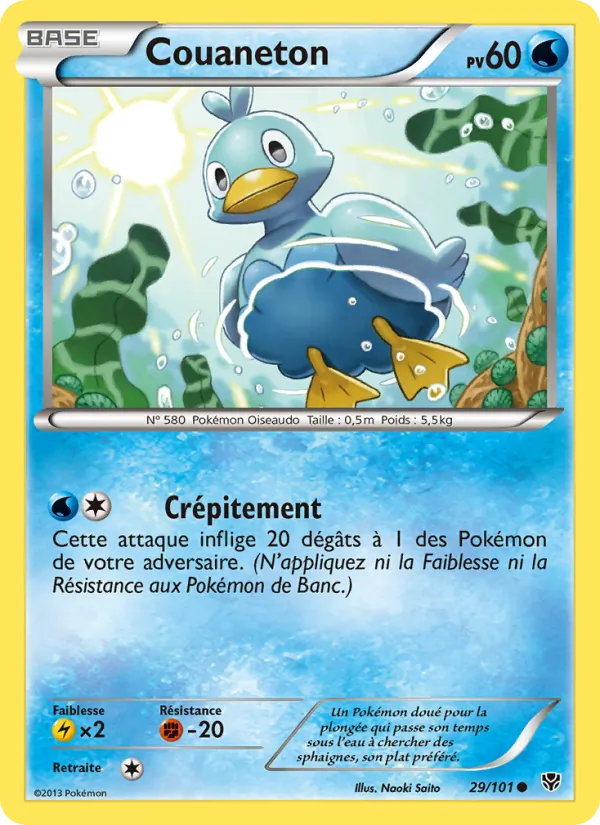 Carte Pokémon Couaneton 29/101 de l'extension Explosion Plasma