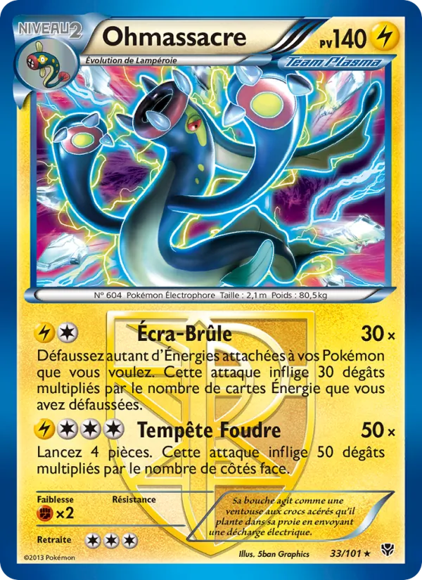 Carte Pokémon Ohmassacre 33/101 de l'extension Explosion Plasma