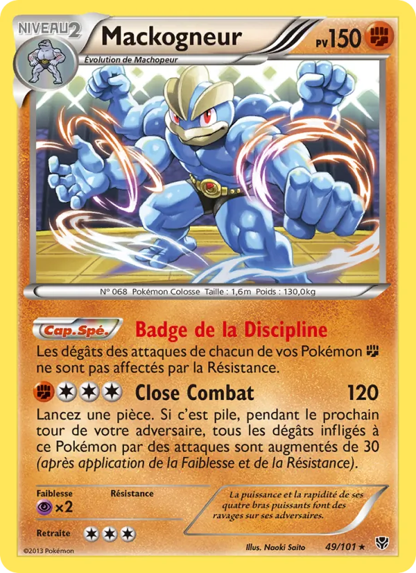 Carte Pokémon Mackogneur 49/101 de l'extension Explosion Plasma