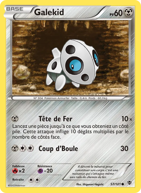 Carte Pokémon Galekid 57/101 de l'extension Explosion Plasma