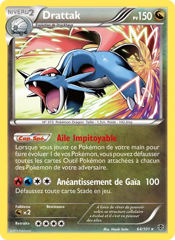 Carte Pokémon Drattak 64/101 de l'extension Explosion Plasma