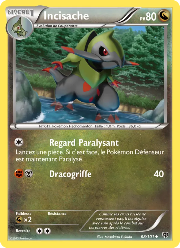 Carte Pokémon Incisache 68/101 de l'extension Explosion Plasma
